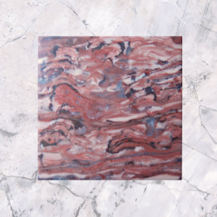 Red Mineral Stone Abstract Patroon Tegeltje