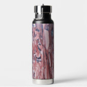 Red Mineral Stone Abstract Patroon Waterfles (Rechts)