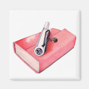 Red Mini Sketchbook Magnet Magneet