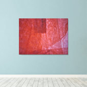 Red minimalism Stretched Canvas Print,Ordinary red (Insitu (Houten vloer))