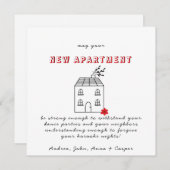 RED MINIMALIST feliciteert u met uw nieuwe apparte Feestdagenkaart (Voorkant / Achterkant)