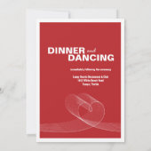 Red Minimalist Loopy Love Lines Wedding Invitation (Dos)