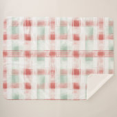Red Mint Peppermint Mocha Plaid Stripes   (Devant (Horizontal))