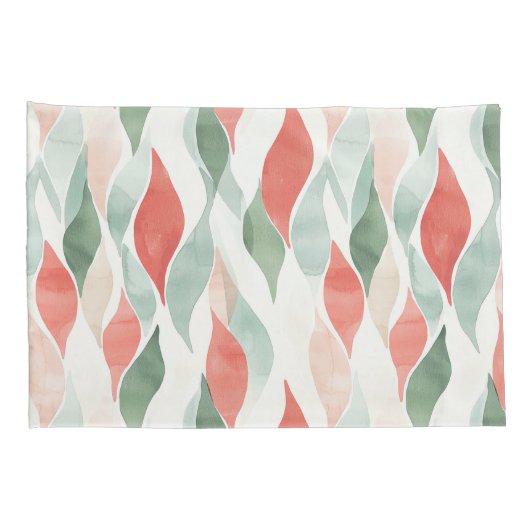 Red Mint Peppermint Mocha Plaid Stripes Christmas Kussensloop (Achterkant-Rechts)