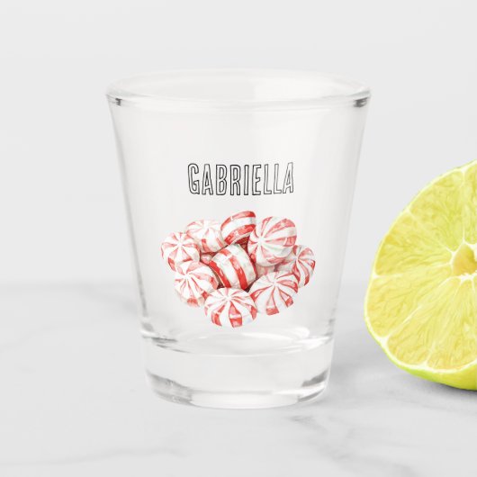 Red Mint Peppermint   Shot Glas (Voorkant)