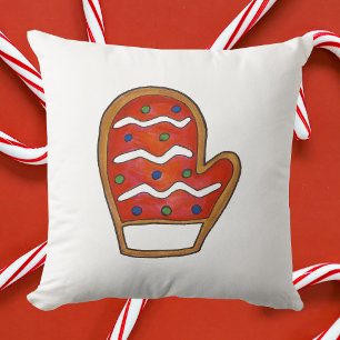 Red Mitten Christmas Sugar Cookie Holiday Bakken Kussen