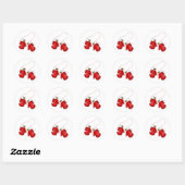 Red Mittens Ronde Sticker (Vel)