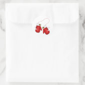Red Mittens Ronde Sticker (Tas)
