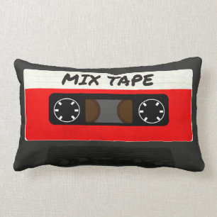 Red Mix-tape - geïnspireerde 80 en 90-inch retroa Kussen