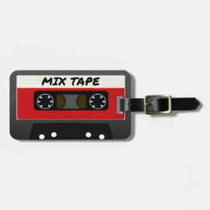 Red Mix-tape - geïnspireerde 80 en 90-inch retroac Bagagelabel