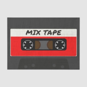 Red Mix-tape - geïnspireerde 80 en 90-inch retroac Tissuepapier