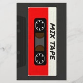 Red Mix-tape - geïnspireerde 80 en 90-inch retrosp Briefpapier (Voorkant)