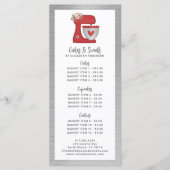 Red Mixer Bakery Pastry Chef Dessert Menu (Devant)