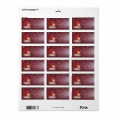 Red Mixer Flowers Folie Confetti Etiket (Full Sheet)