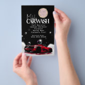 Red Mobile Car Wash Detailing Logo Flyer (Hand)