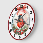 Red Mockingbird Winterlandschap Grote Klok (Hoek)