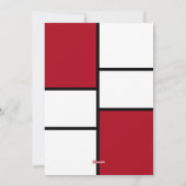 Red Modern 5 Photo Collage Kerstmis Feestdagenkaart (Achterkant)