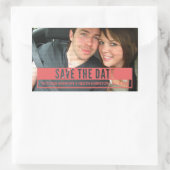 Red Modern Cut Out Enregistrer Stickers Date (Sac)