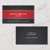 Red Modern Elegant Professional Classy Visitekaartje (Voorkant / Achterkant)