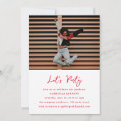 Red Modern Graduation Invitations Faire-part (Dos)