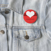 Red Modern Heart Button (In situ)