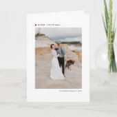 Red Modern kerstboom Merry kerstfoto Feestdagen Kaart (Voorkant)