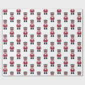 Red Modern kerstrecker Cadeaupapier (Vlak)