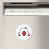 Red Modern Ladybug personaliseert het Magneet (Insitu (Vaatwasser))