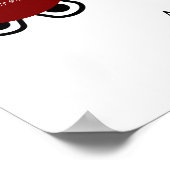 Red Modern Minimal Wedding Seating Chart Poster (Coin)