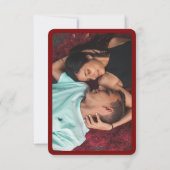 Red Modern Photo RSVP Insert QR Code (Achterkant)