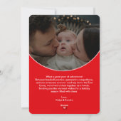 Red Modern Script Happy Holidays Photo Card Feestdagenkaart (Achterkant)