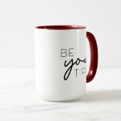 Red Modern Script Typography Be You Tiful Mok (Voorkant rechts)