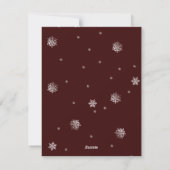 Red Modern Snowflakes Flat Holiday Carte photo (Dos)