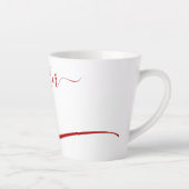 Red Modern White Accent Latte Latte Mok (Rechts)