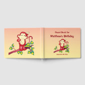 Red Monkey Animal Anniversaire de fête Livre d'inv (Complet)