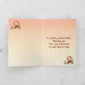 Red Monkey Animal Fathers Day Kaart (Binnen)