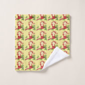 Red Monkey Pattern Bath Towel Set Bad Handdoek (Wasdoekje)