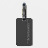 Red Monogram grijs Modern minimalistisch Bagagelabel (Achterkant verticaal)