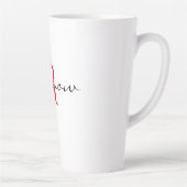 Red Monogram Initial Stylish 'do it now' Large Latte Mok (Rechts)