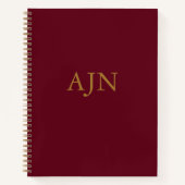 Red Monogrammed Art Sketchbook Notitieboek Gift (Voorkant)