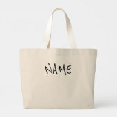 RED MONSTER TA DAAA! PERSONALISEERDE CANVAS TAS (Achterkant)