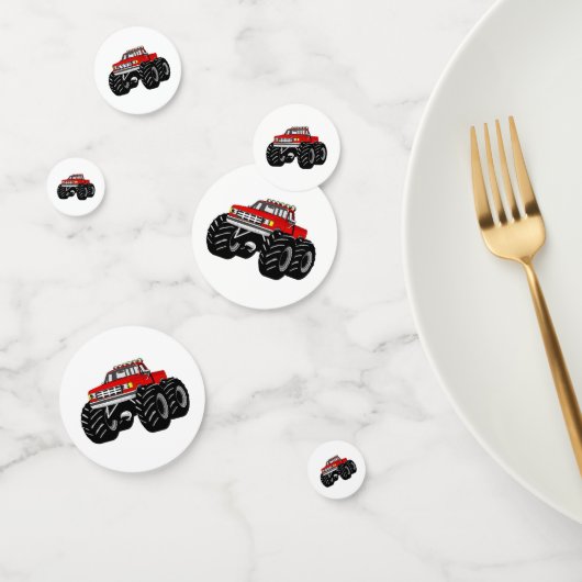 Red Monster Truck Confetti (Groep)