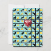 Red Monster Truck: Jij maakt mijn hart race Feestdagenkaart (Achterkant)