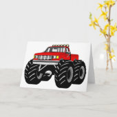RED MONSTER TRUCK KAART (Gele Bloem)