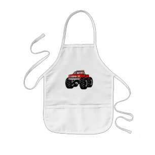 RED MONSTER TRUCK KINDER SCHORT