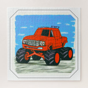 Red Monster Truck Legpuzzel