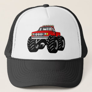 RED MONSTER TRUCK TRUCKER PET