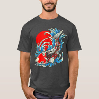 Red Moon Japanse Koi Fish T-shirt