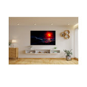 Red Moon Over Stormy Zee Fantasy Zeegezicht Foto Afdruk