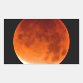 Red Moon Risiing Rechthoekige Sticker (Voorkant)